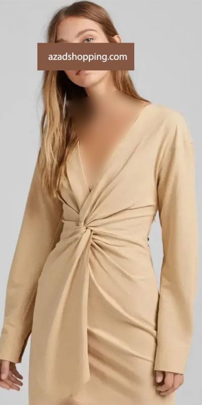 bereshka-Long-sleeve-knotted-cotton-linen-dress-01-768x983